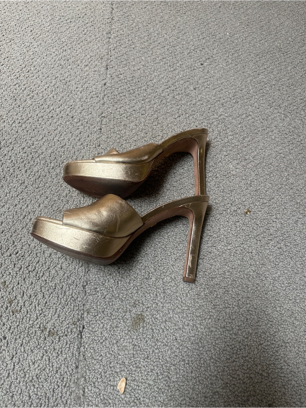 VERONICA BEARD Women's Gold Dali Platform Heel Sandal Shoes Size 10M. - Picture 5 of 7